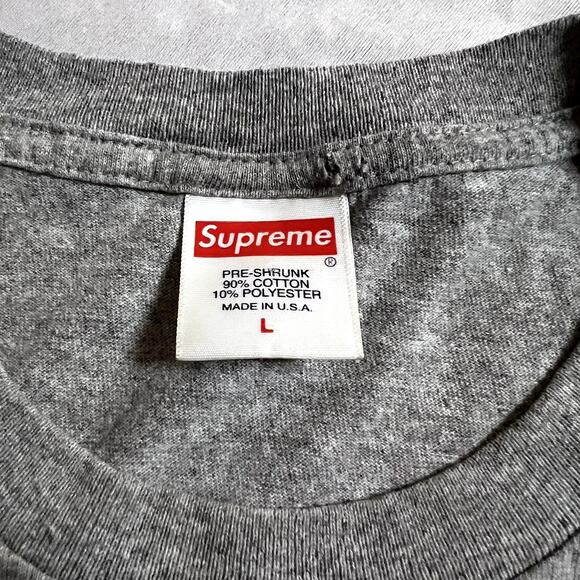 Supreme Men’s Candle Tee Heather Gray Large Graphic Short Sleeve - Picture 7 of 9